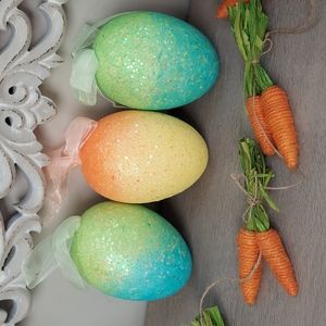 3 jumbo glitter eggs